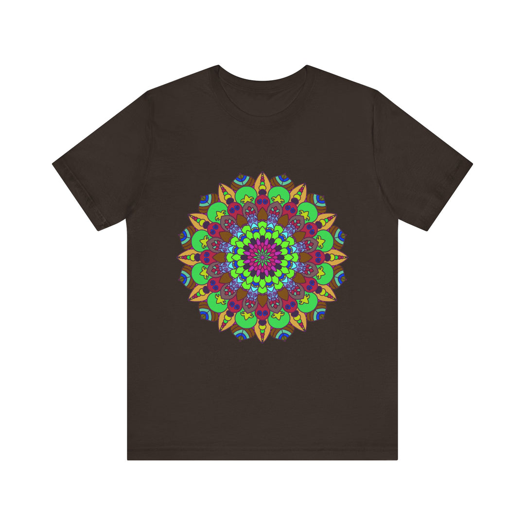 Vibrant Mandala Tee featuring a cosmic and interconnected design, perfect for adding a pop of color and spirituality to your wardrobe