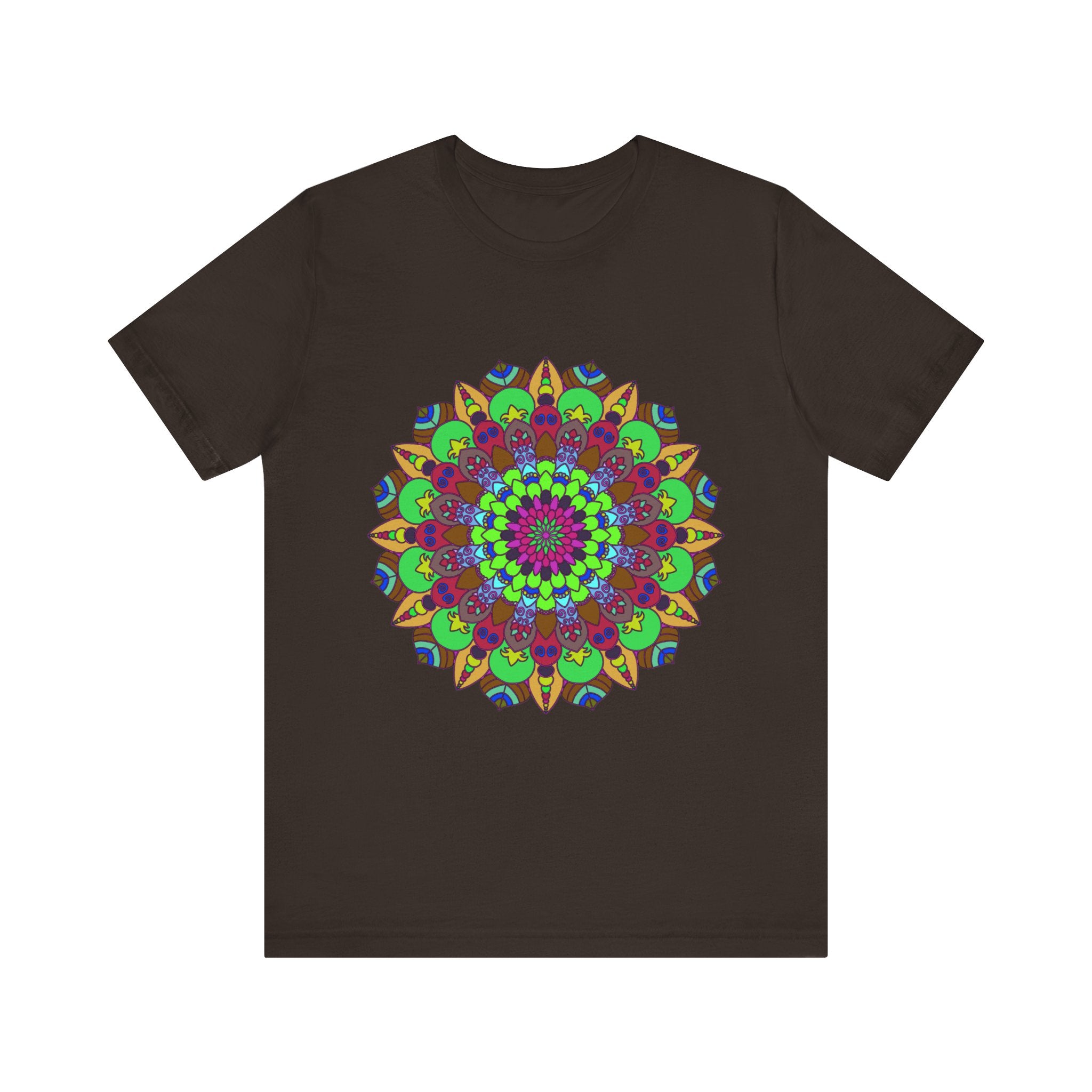 Vibrant Mandala Tee featuring a cosmic and interconnected design, perfect for adding a pop of color and spirituality to your wardrobe