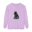 Black Cat Watercolor Long Sleeve T-Shirt featuring a vibrant watercolor design
