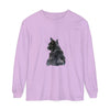 Black Cat Watercolor Long Sleeve T-Shirt featuring a vibrant watercolor design