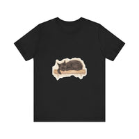 Beautiful black cat watercolor painting on a soft and comfortable t-shirt perfect for cat lovers and those who appreciate art