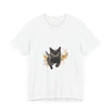 Black Cat Watercolor Sprint T-Shirt - a stylish and comfortable shirt featuring a vibrant watercolor design of a black cat