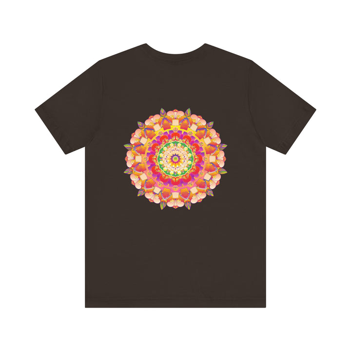 Vibrant Mandala Tee featuring intricate design in eye-catching colors promoting spiritual peace and harmony for a mindful and peaceful lifestyle