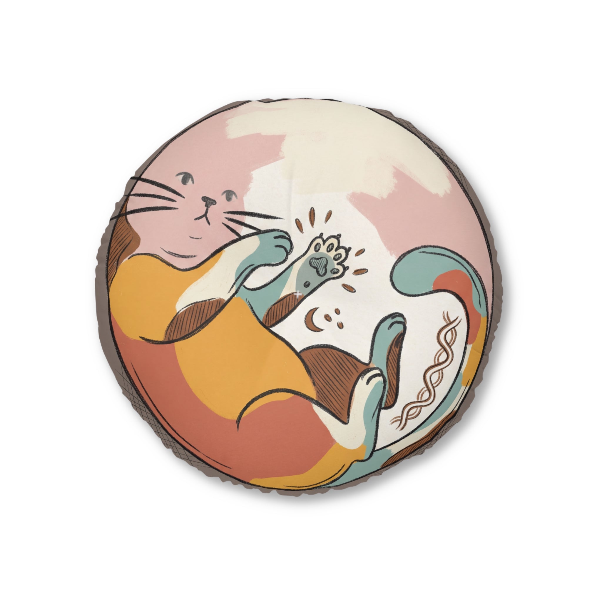 Playful Boho Cat Floor Cushion