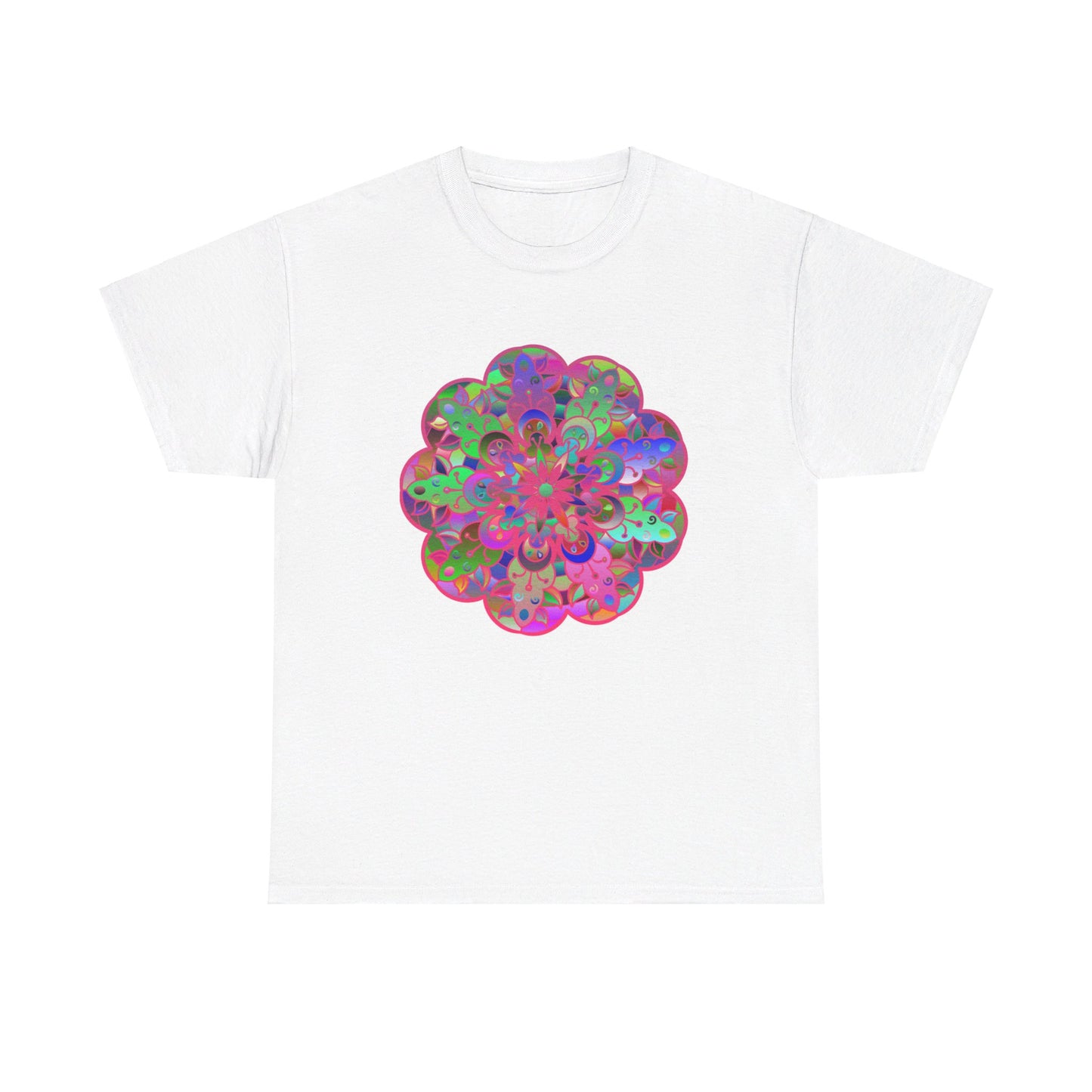 Mandala Art Yoga Mindfulness Tee on Unisex Heavy Cotton