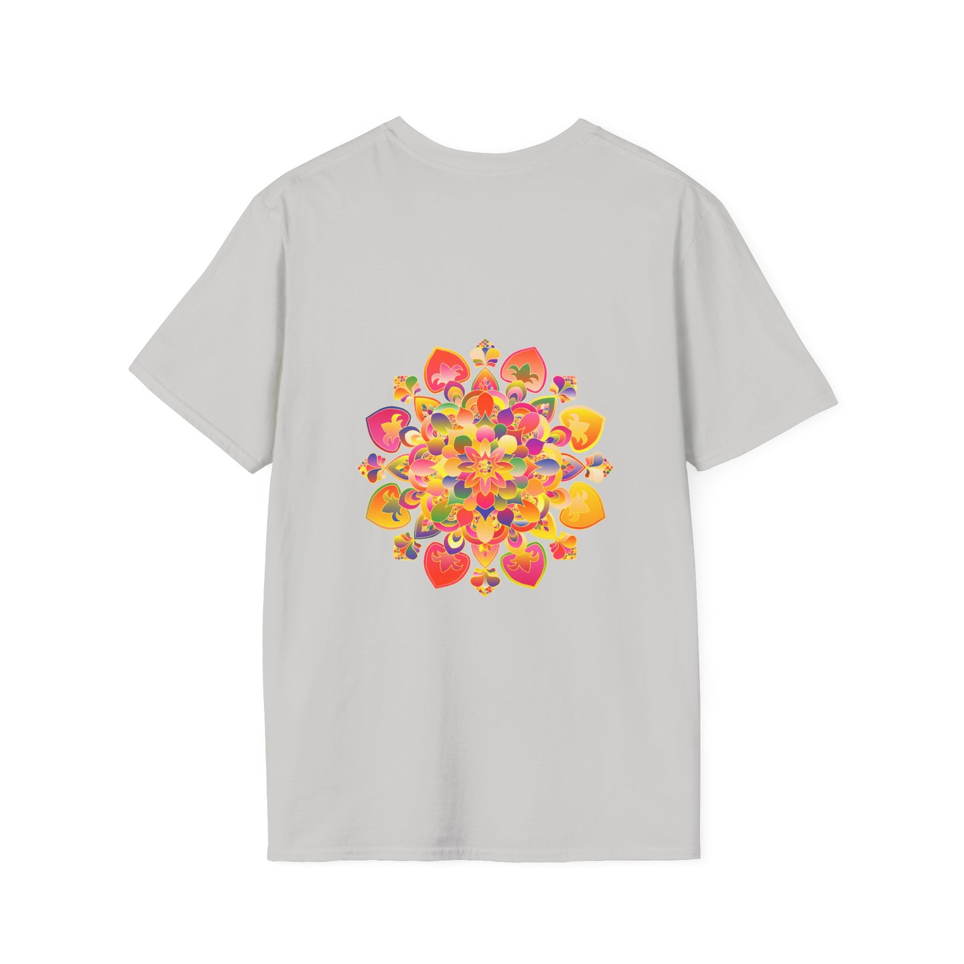 A stunning hand-drawn Lotus Mandala Unisex T-Shirt by Blululi, with a unique and intricate design