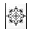 Mandala Handmade Art - Black & White Wall Art - Gallery Canvas Wraps, Vertical Frame 13