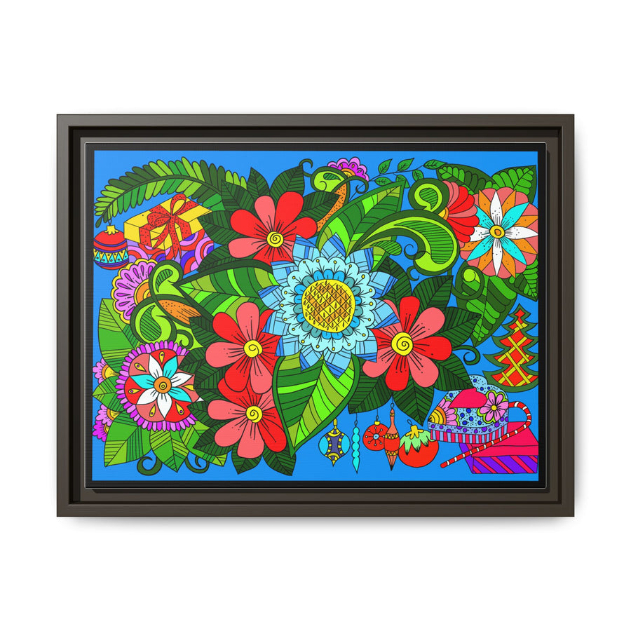 Poster orizzontale con disegno mandala fatto a mano - Flower Doodle