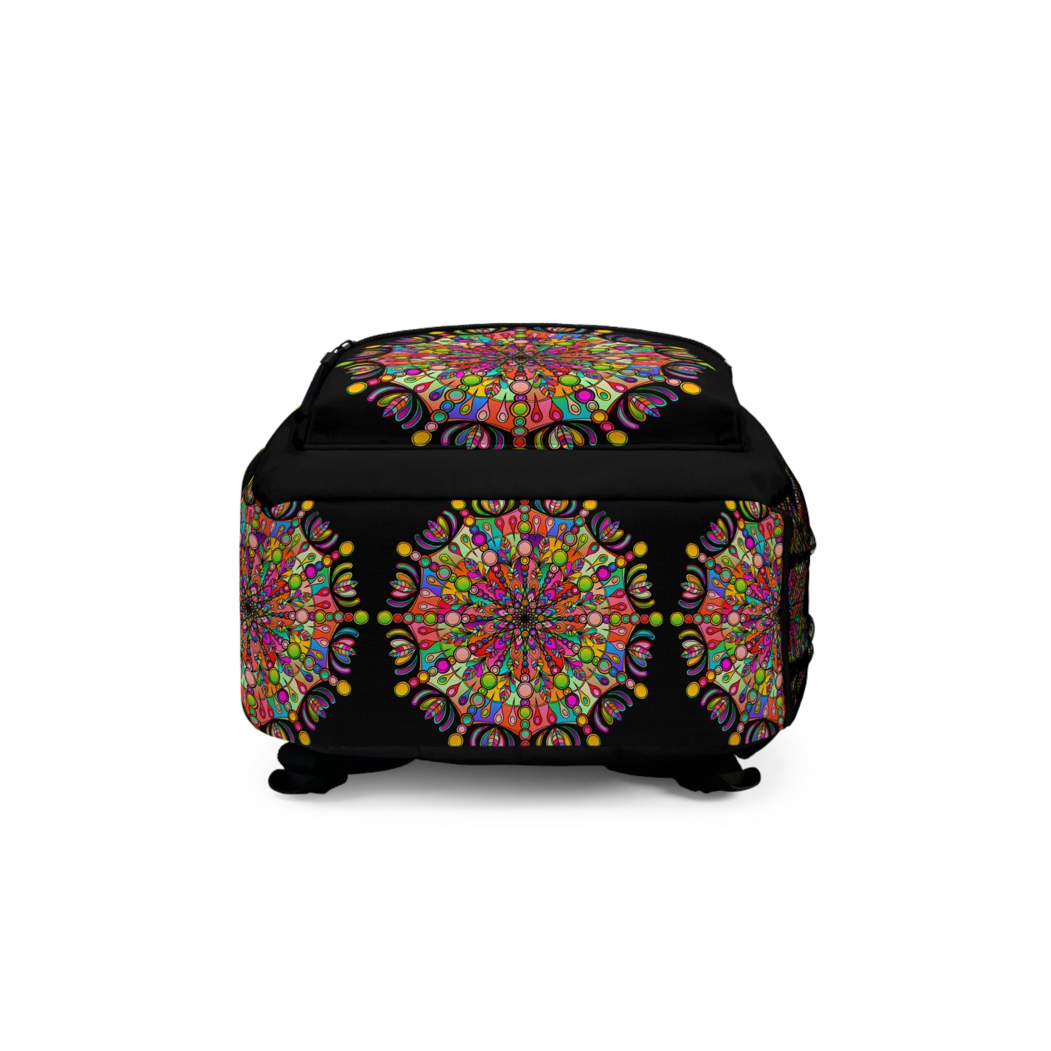 Vibrant Mandala Backpack - Colorful Boho Design for School or Travel