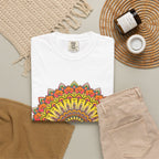 Sunburst Mandala T-Shirt — Vibrant Floral Boho Graphic Tee