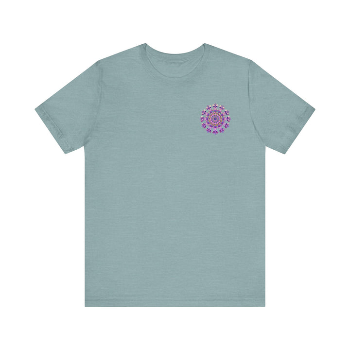 Colorful and vibrant mandala tee promoting spiritual peace and balance