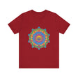 Colorful Mandala T-Shirt featuring an intricate and vibrant design perfect for adding a pop of color to your wardrobe
