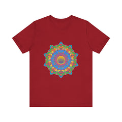 Colorful Mandala T-Shirt featuring an intricate and vibrant design perfect for adding a pop of color to your wardrobe