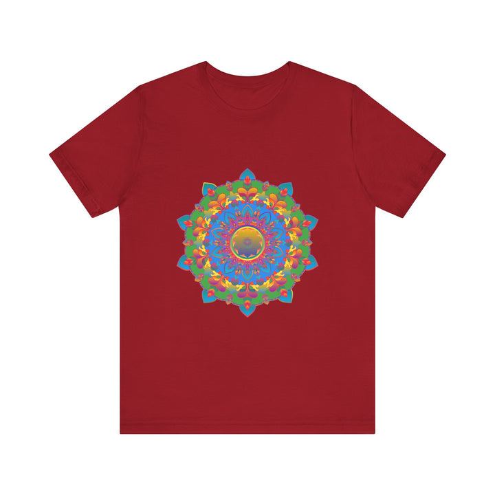 Colorful Mandala T-Shirt featuring an intricate and vibrant design perfect for adding a pop of color to your wardrobe