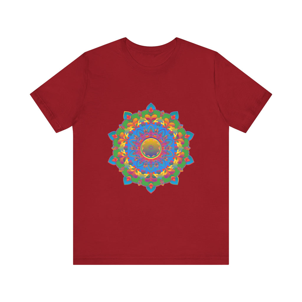 Colorful Mandala T-Shirt featuring an intricate and vibrant design perfect for adding a pop of color to your wardrobe