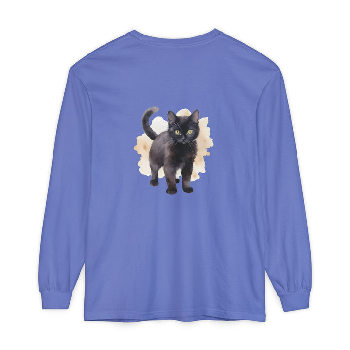 Black Cat Watercolor - Unisex Long Sleeve Tee