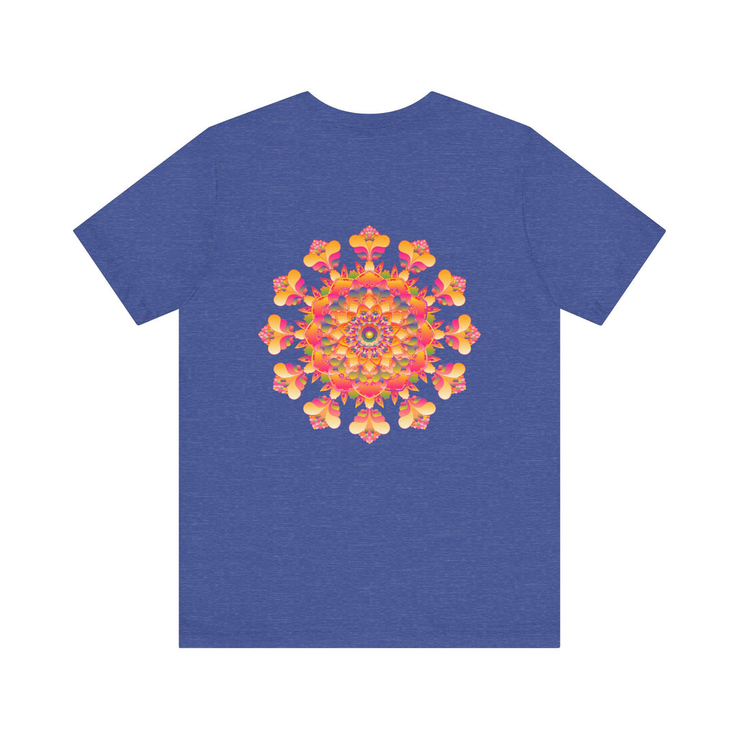 Vibrant Mandala Tee with intricate colorful design, representing spiritual peace and harmony, perfect for bringing positive energy and mindfulness into your wardrobe