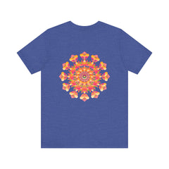 Vibrant Mandala Tee with intricate colorful design, representing spiritual peace and harmony, perfect for bringing positive energy and mindfulness into your wardrobe