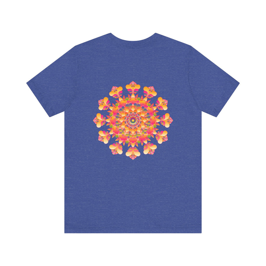 Vibrant Mandala Tee with intricate colorful design, representing spiritual peace and harmony, perfect for bringing positive energy and mindfulness into your wardrobe