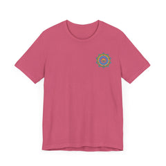 Vibrant Mandala Tee featuring intricate spiritual design for peace and harmony