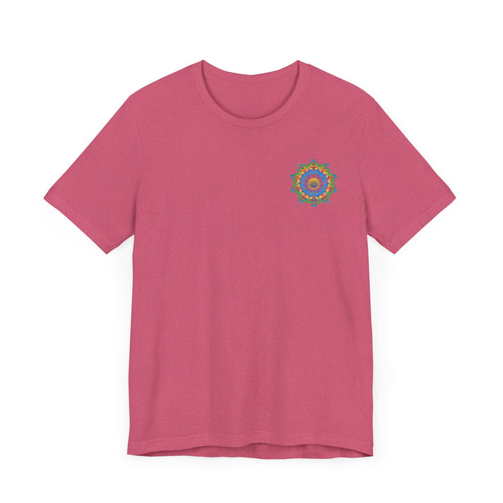 Vibrant Mandala Tee featuring intricate spiritual design for peace and harmony