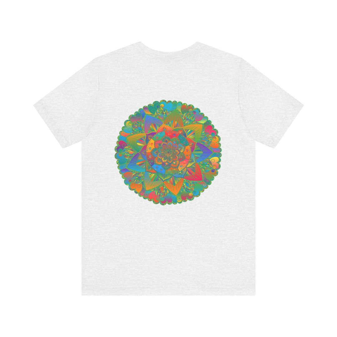 Vibrant Mandala T-Shirt featuring intricate spiritual design promoting peace and harmony