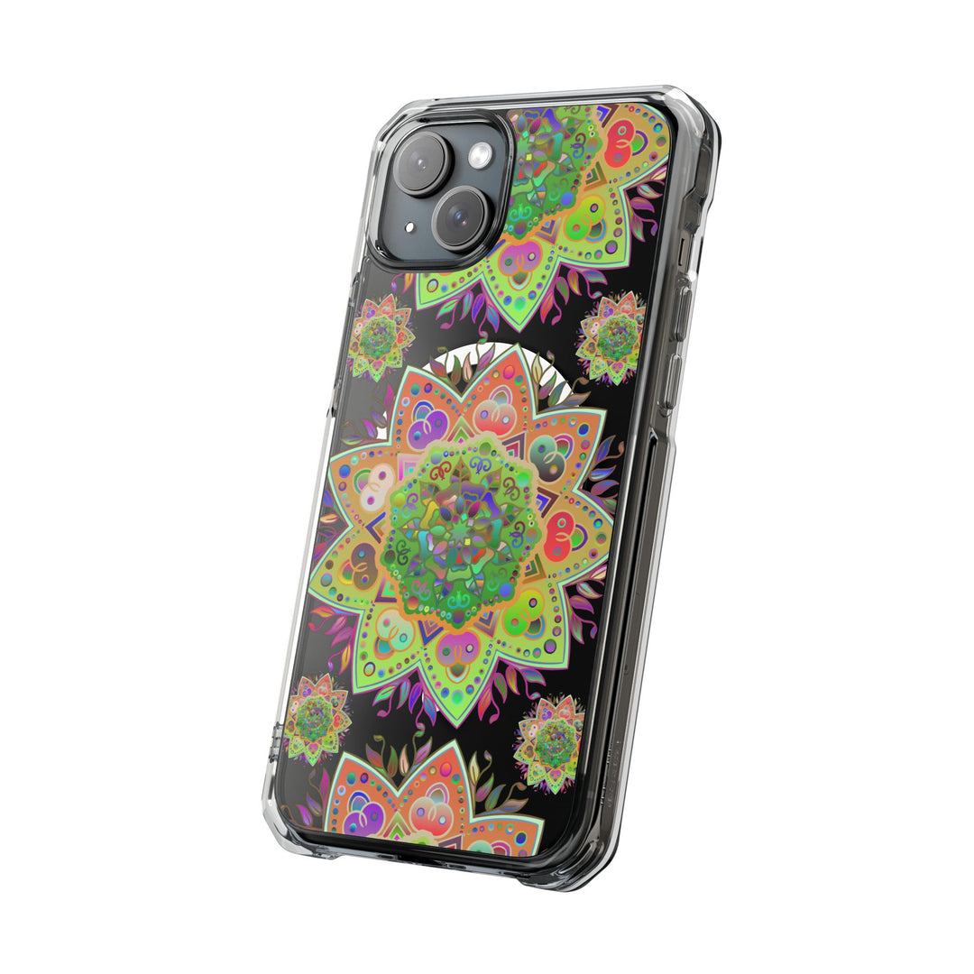 Elegant Mandala MagSafe®-Compatible iPhone 14/15 Impact Case in various colors