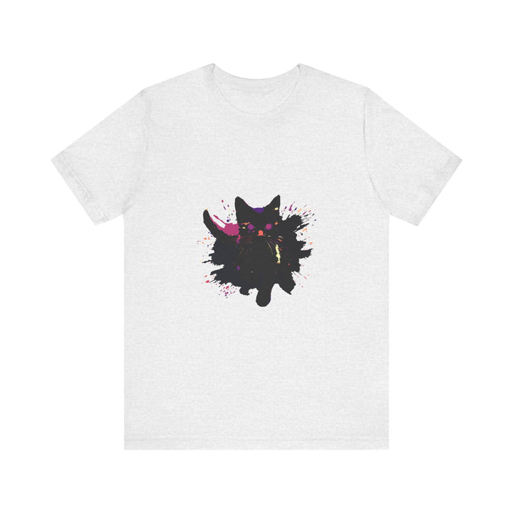 Black Cat Mystery T-Shirt featuring a bold and colorful design perfect for cat lovers and those who appreciate unique fashion