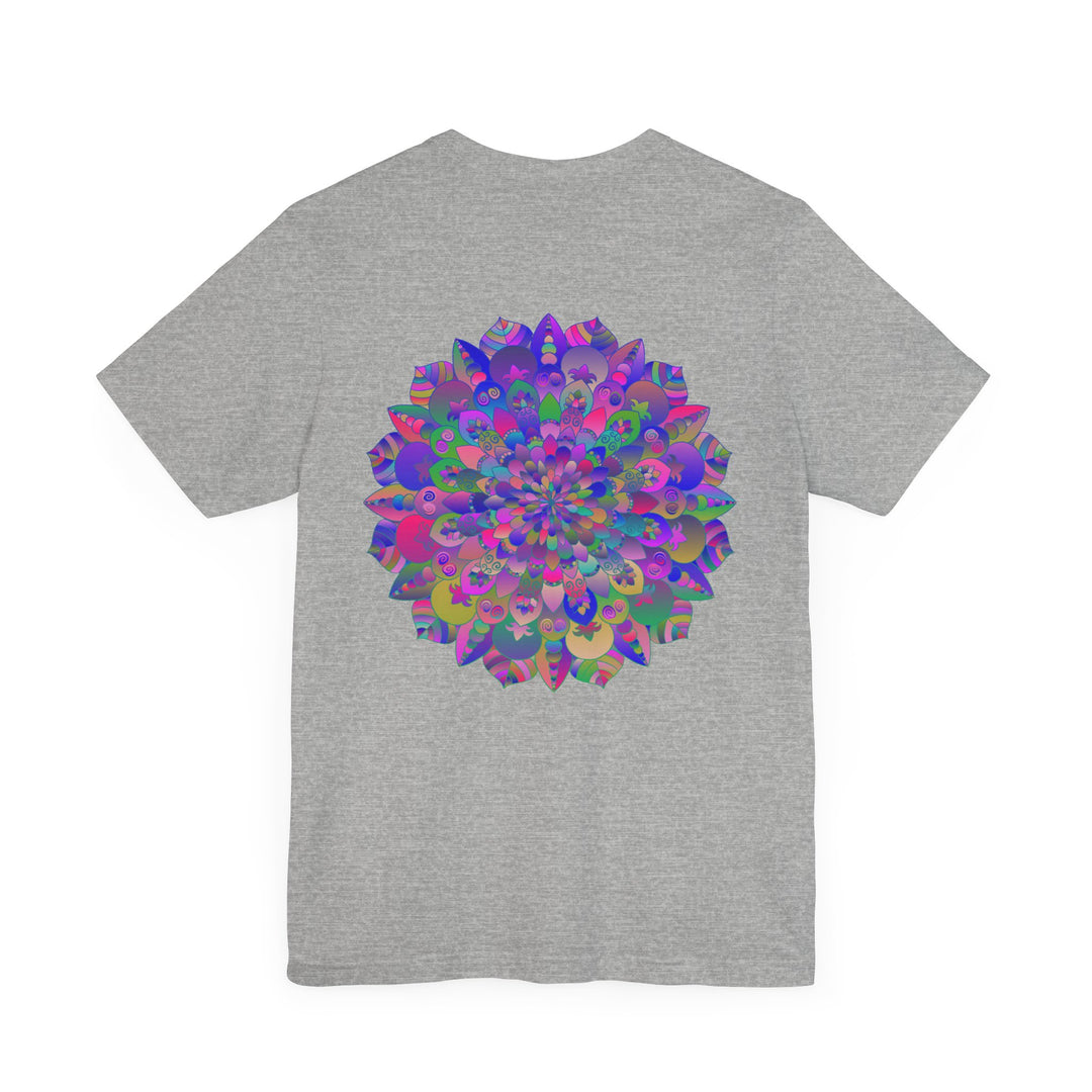 Vibrant Mandala Tee featuring intricate spiritual design for peaceful and harmonious vibes, perfect for yoga, meditation, and mindful living