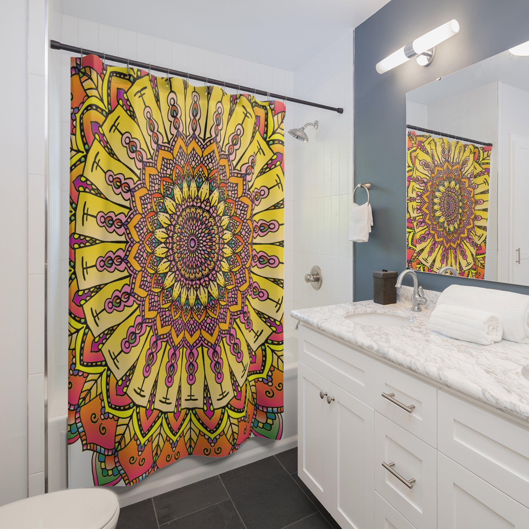 Solar Mandala Shower Curtain