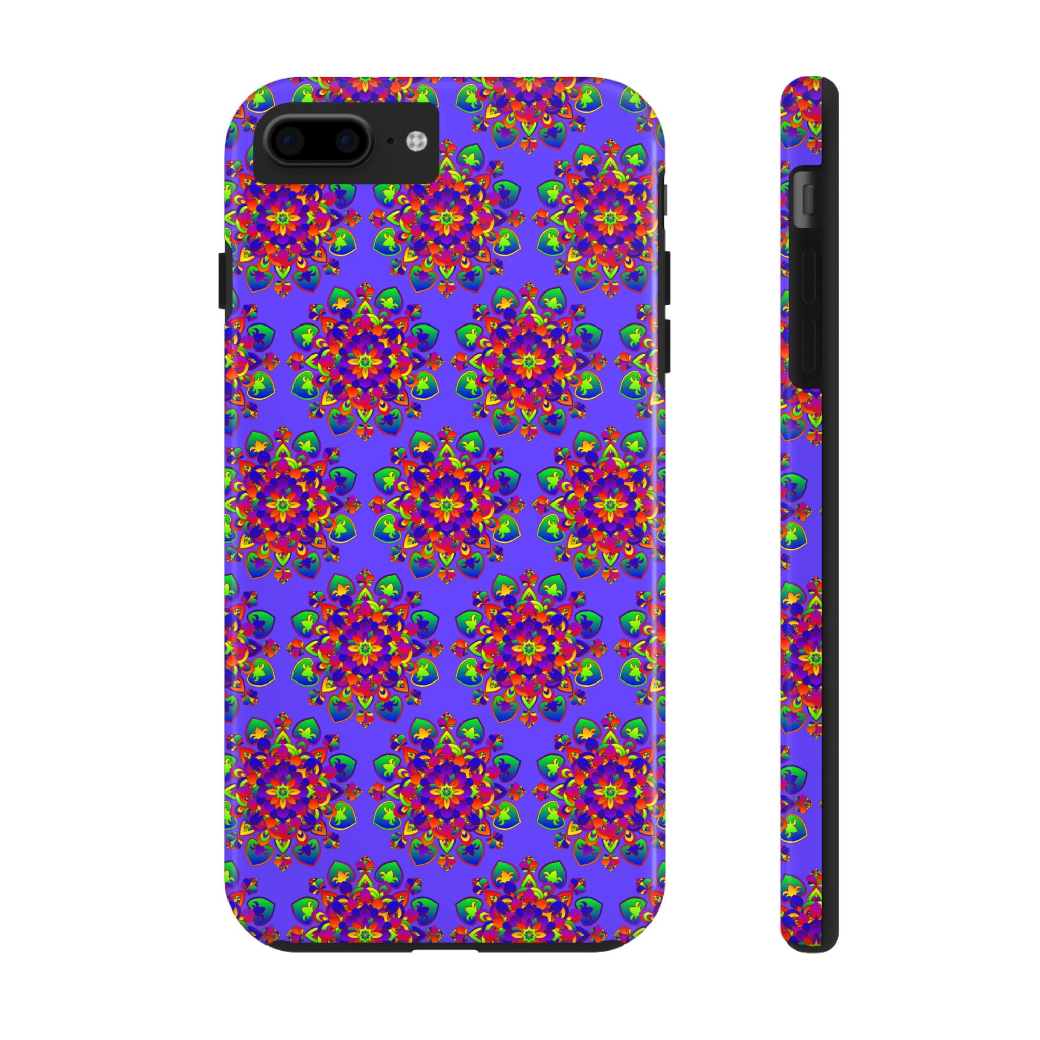 Tiled Hand Drawn Mandala Rainbow Phone Case - Standard alt text 25