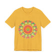 Vibrant Mandala Tee featuring colorful and intricate design, perfect for adding a pop of color to your wardrobe