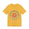 Vibrant Mandala Tee featuring colorful and intricate design, perfect for adding a pop of color to your wardrobe