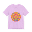 Vibrant and detailed mandala tee shirt with intricate and colorful pattern