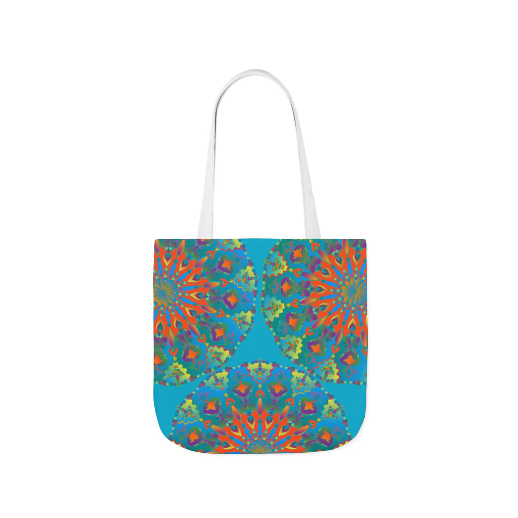 Canvas Tote Bag in Bright Tropical Colors for Summer Fun