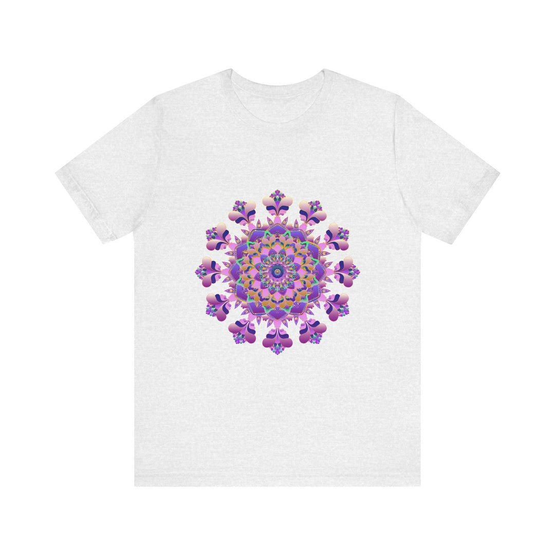 Intricate black floral mandala tee with intricate design and detailed patterns