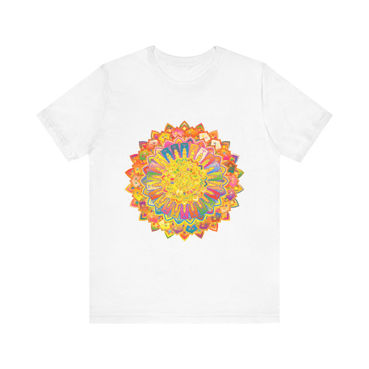 Vibrant and detailed Intricate Mandala Tee showcasing a beautiful blend of colorful patterns, bringing a sense of peace and serenity