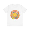 Vibrant and detailed Intricate Mandala Tee showcasing a beautiful blend of colorful patterns, bringing a sense of peace and serenity