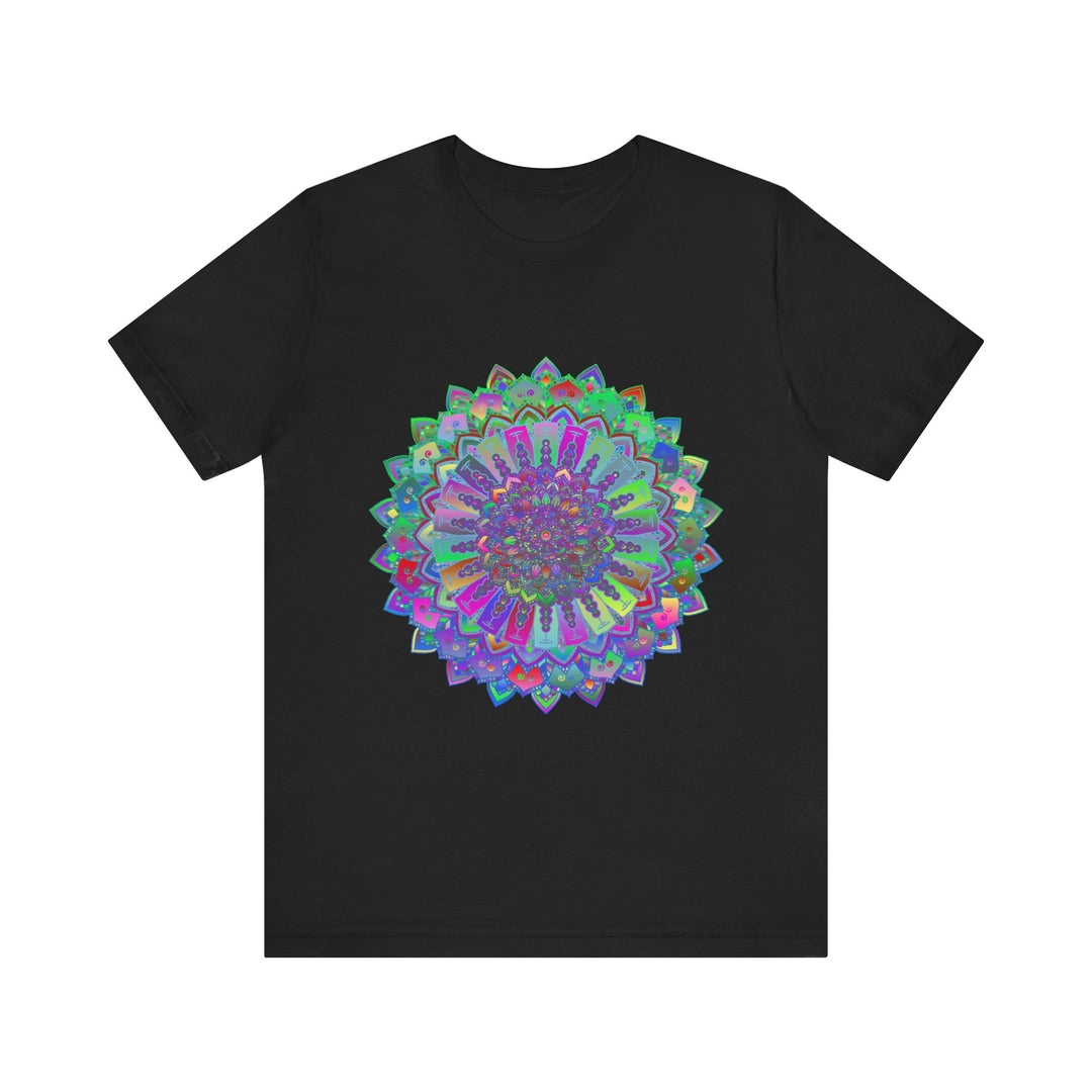 Colorful Mandala T-Shirt featuring an intricate and vibrant design perfect for adding a pop of color and style to any outfit