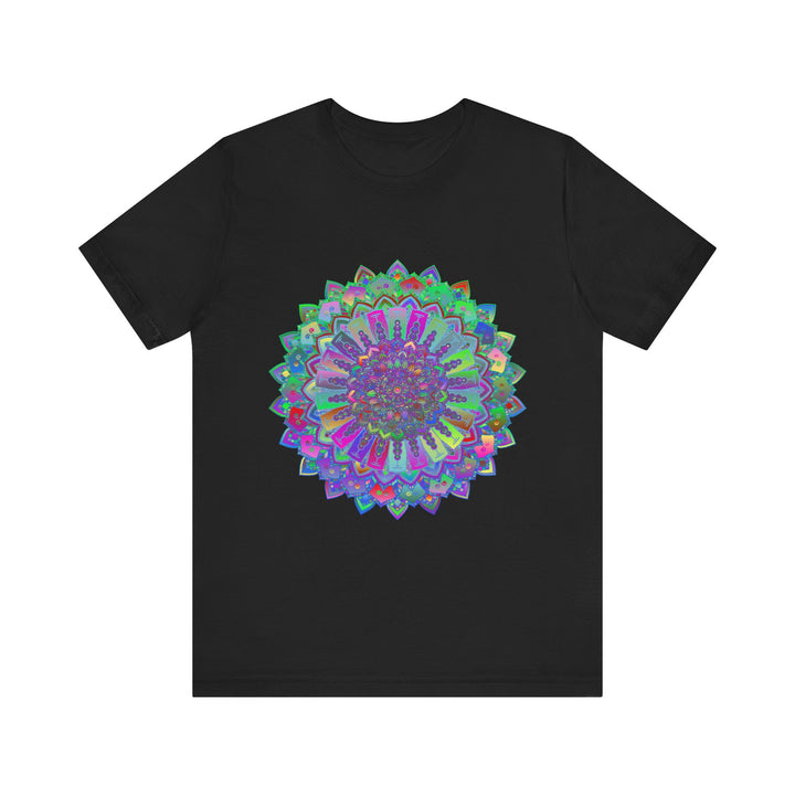 Colorful Mandala T-Shirt featuring an intricate and vibrant design perfect for adding a pop of color and style to any outfit