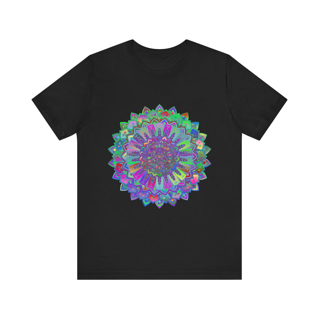 Colorful Mandala T-Shirt featuring an intricate and vibrant design perfect for adding a pop of color and style to any outfit