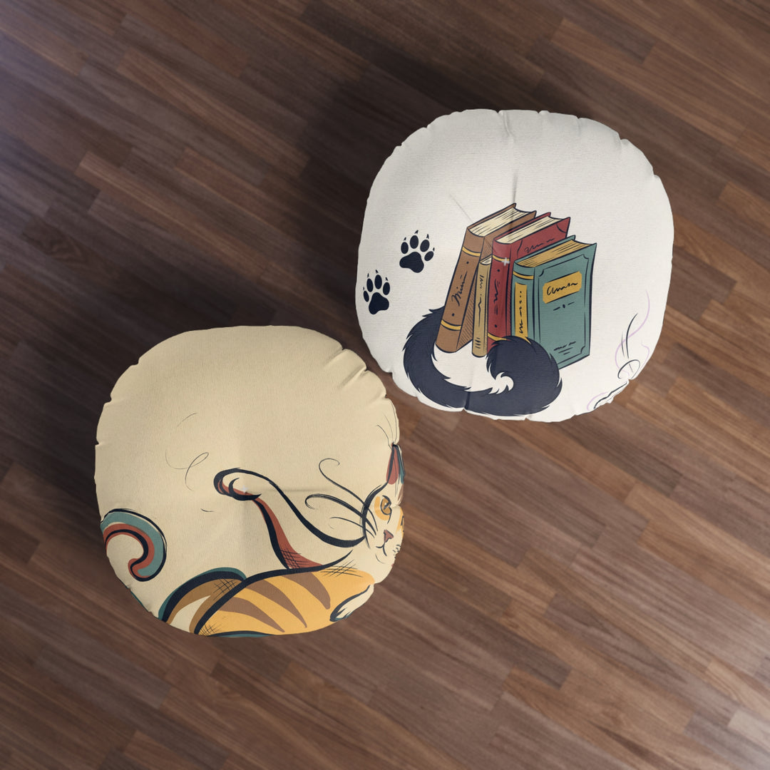 Dark Academia Cozy Cat Floor Pillow