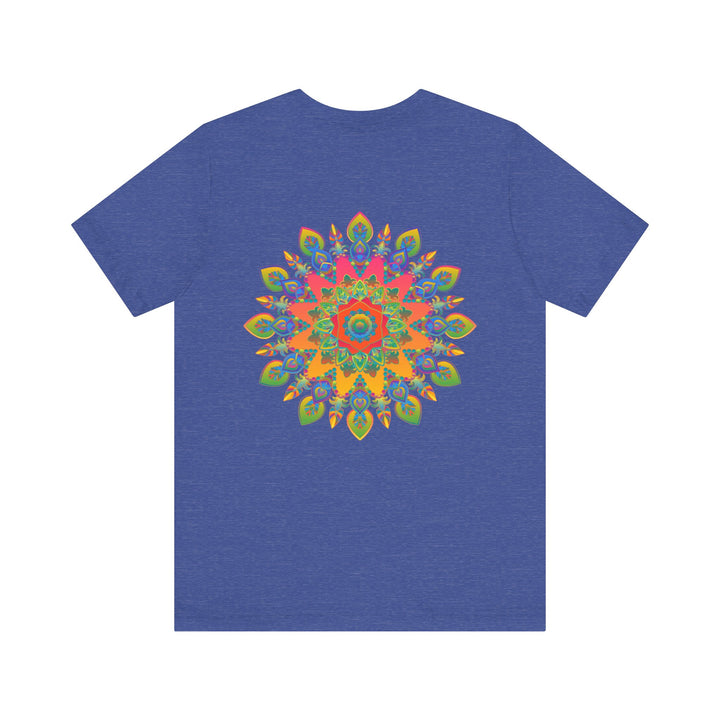 Colorful mandala design t-shirt with spiritual and peaceful vibes for a psychedelic fashion statement