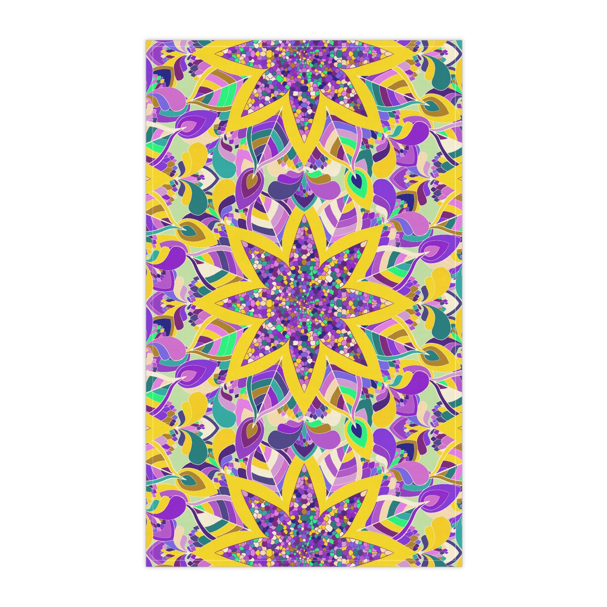 Vibrant Floral Cotton Tea Towels - Colorful Kitchen Decor