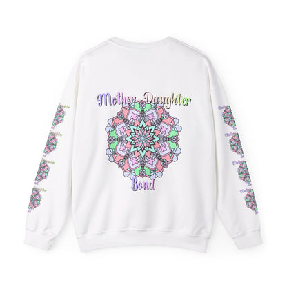 Mother-Daughter Bond Unisex Heavy Blend™ Crewneck Sweatshirt - Perfect Gift for Mom, featuring a beautiful design symbolizing the special bond between a mother and daughter, ideal for birthday presents