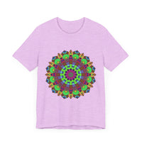 Vibrant Mandala Tee featuring a cosmic and interconnected design with bright colors