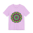 Vibrant Mandala Tee featuring a cosmic and interconnected design with bright colors