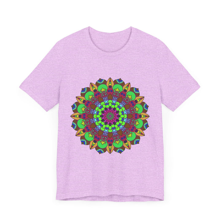 Vibrant Mandala Tee featuring a cosmic and interconnected design with bright colors