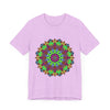 Vibrant Mandala Tee featuring a cosmic and interconnected design with bright colors