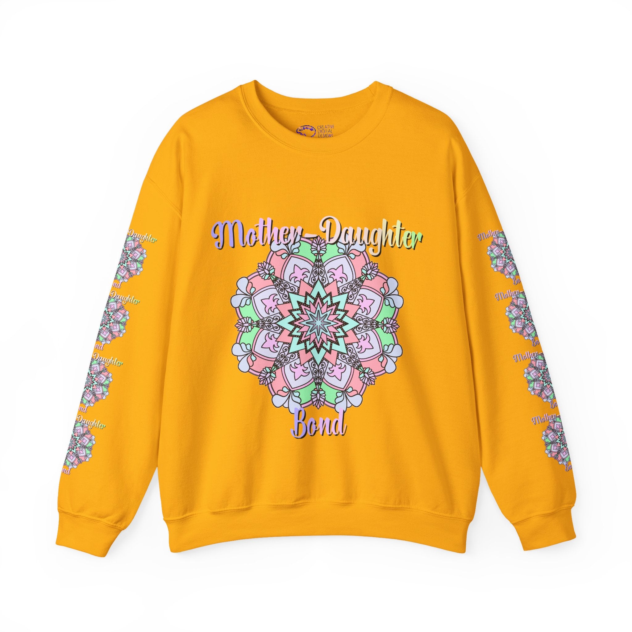 Mother-Daughter Bond Crewneck Sweatshirt — Floral Mandala Family Gift